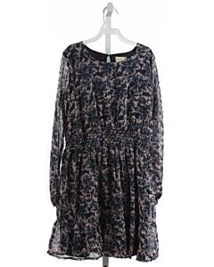 CREAMIE  NAVY  FLORAL SMOCKED PARTY DRESS