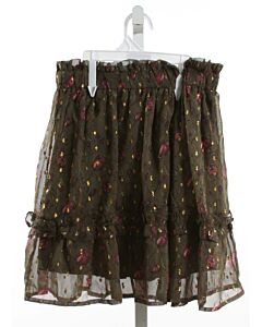 CREAMIE  FOREST GREEN  FLORAL  SKIRT