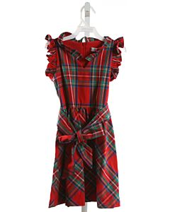 BROWN BOWEN COMPANY  RED  PLAID  DRESS WITH BOW