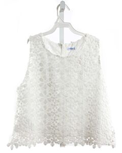 MAYORAL  WHITE EYELET   SLEEVELESS SHIRT