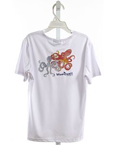 BLUE QUAIL  WHITE   PRINTED DESIGN T-SHIRT