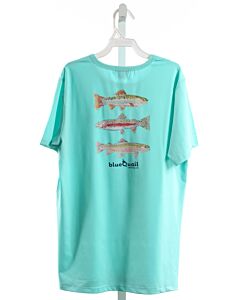 BLUE QUAIL  AQUA   PRINTED DESIGN T-SHIRT