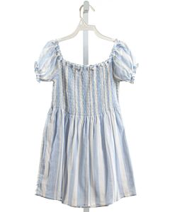 JAMES & LOTTIE  LT BLUE  STRIPED SMOCKED DRESS