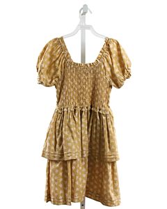 NORALEE  MUSTARD  FLORAL SMOCKED DRESS