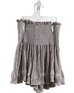 QUEEN OF SPARKLES  SILVER   SMOCKED SHORTS