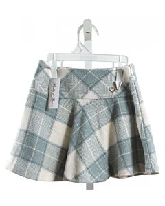 MAYORAL  LT BLUE  PLAID  SKIRT