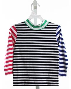 FLORENCE EISEMAN  MULTI-COLOR  STRIPED  KNIT LS SHIRT