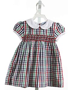 BELLA BLISS  MULTI-COLOR  PLAID SMOCKED DRESS