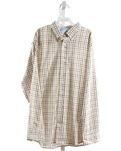 BELLA BLISS  OFF-WHITE  WINDOWPANE  DRESS SHIRT