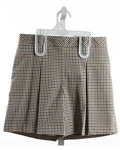 GABBY  BROWN  GINGHAM  SHORTS