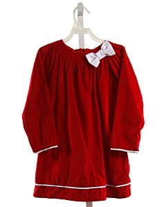 BELLA BLISS  RED CORDUROY   DRESS WITH BOW