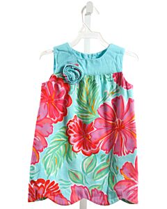 LILLY PULITZER  HOT PINK  FLORAL APPLIQUED DRESS