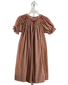 VIVE LA FETE  BROWN  GINGHAM SMOCKED DRESS