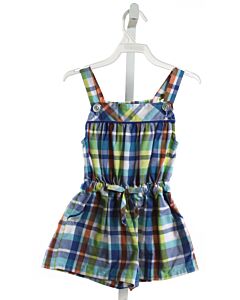 KELLY'S KIDS  BLUE  PLAID  ROMPER