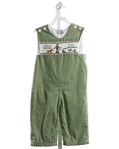 ORIENT EXPRESSED  GREEN   SMOCKED LONGALL