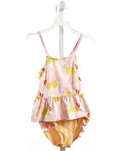 PINK CHICKEN  YELLOW  PRINT  2-PIECE SWIMSUIT