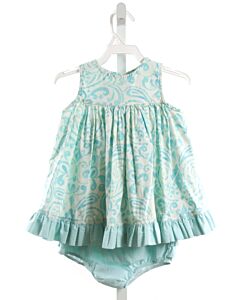 KELLY'S KIDS  AQUA    2-PIECE OUTFIT WITH RUFFLE