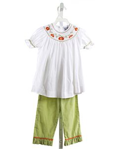 ORIENT EXPRESSED  WHITE   SMOCKED 2-PIECE OUTFIT