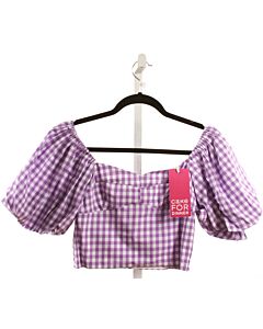 CAKE FOR DINNER  PURPLE  GINGHAM  DRESS SHIRT