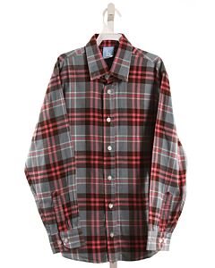 BELLA BLISS  RED  PLAID  DRESS SHIRT