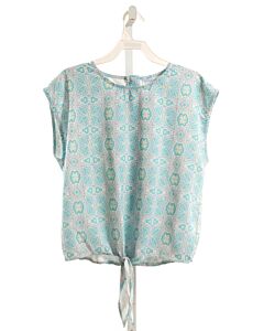 PLEAT.  AQUA    SLEEVELESS SHIRT