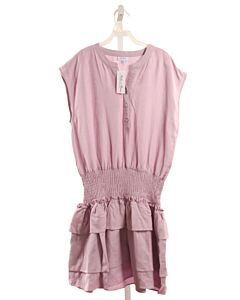 PLEAT.  LAVENDER LINEN  SMOCKED DRESS