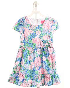 LILLY PULITZER  PINK  FLORAL  DRESS WITH BOW