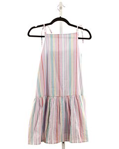 PLEAT.  MULTI-COLOR  STRIPED  DRESS