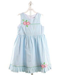 FLORENCE EISEMAN  BLUE  GINGHAM  DRESS