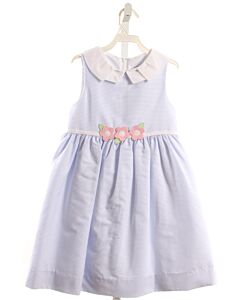 FLORENCE EISEMAN  BLUE  STRIPED  DRESS