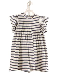 CREAMIE  BLUE KNIT STRIPED  DRESS