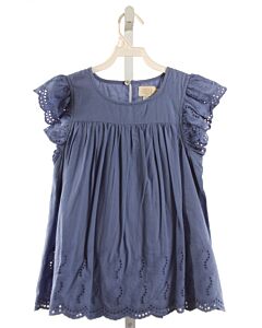 CREAMIE  BLUE EYELET   SHIRT-SS