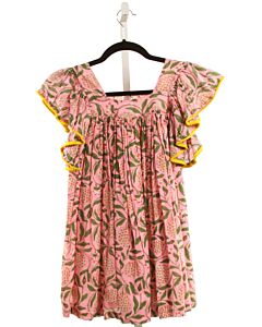 LITTLE PAISLEY PEOPLE  PINK  FLORAL PRINTED DESIGN DRESS