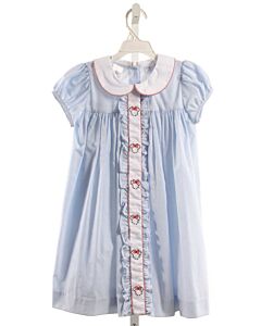 LULU BEBE  BLUE  GINGHAM  DRESS WITH RUFFLE