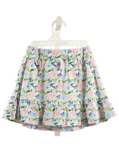 THE PROPER PEONY  LT BLUE  FLORAL  SKORT