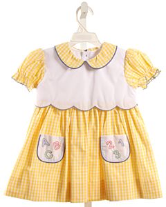 THE PROPER PEONY  YELLOW  GINGHAM  DRESS