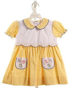 THE PROPER PEONY  YELLOW  GINGHAM  DRESS