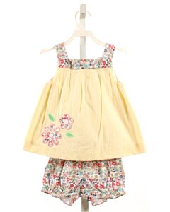 FLORENCE EISEMAN  YELLOW  FLORAL APPLIQUED 2-PIECE OUTFIT