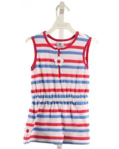 FLORENCE EISEMAN  MULTI-COLOR TERRY CLOTH STRIPED  KNIT ROMPER