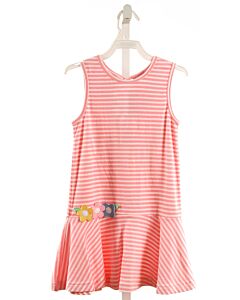 FLORENCE EISEMAN  PINK  STRIPED  KNIT DRESS