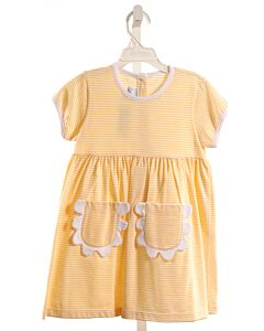 BELLA BLISS  YELLOW  STRIPED  KNIT DRESS