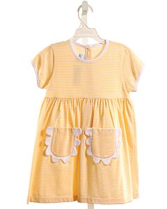 BELLA BLISS  YELLOW  STRIPED  KNIT DRESS