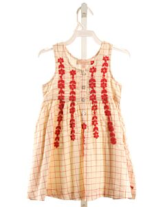 PINK CHICKEN  PINK  WINDOWPANE  KNIT DRESS