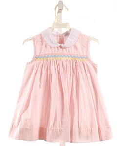 LULLABY SET  PINK SEERSUCKER STRIPED  DRESS