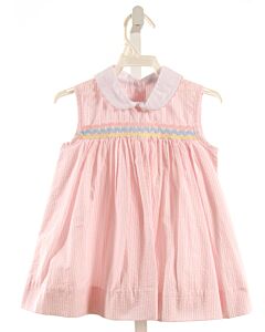 LULLABY SET  PINK SEERSUCKER STRIPED  DRESS