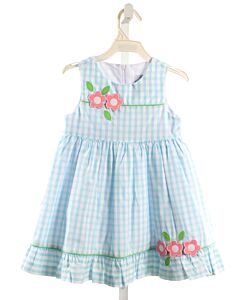 FLORENCE EISEMAN  BLUE  GINGHAM  DRESS