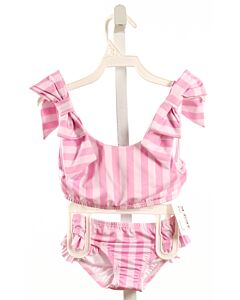 JAMES & LOTTIE  PINK  STRIPED  2-PIECE SWIMSUIT