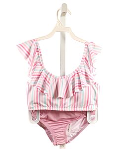 JAMES & LOTTIE  PINK  STRIPED  2-PIECE SWIMSUIT