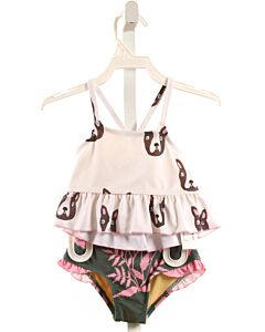 PINK CHICKEN  GREEN   PRINTED DESIGN 2-PIECE SWIMSUIT