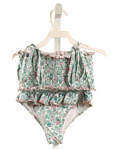 SAL & PIMENTA  GREEN  FLORAL  2-PIECE SWIMSUIT